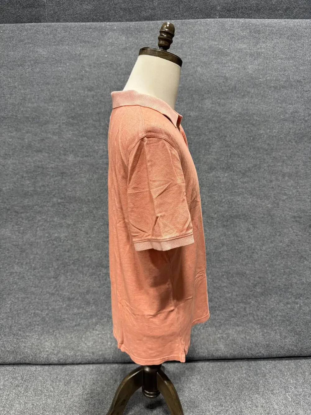 Banana Republic Polo Shirt Mens Large Orange Tagless Cotton Casual Knit Top